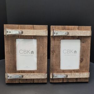 NWT,Set Of 2 CBK Designs Wooden Frames With Hinged Design.